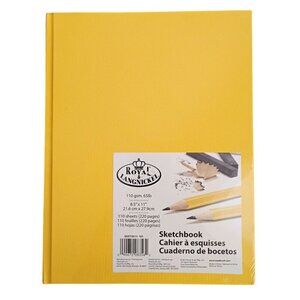 Royal & Langnickel Sketchbook – 110 Sheets – 110gsm – Bright Yellow Cover NEW